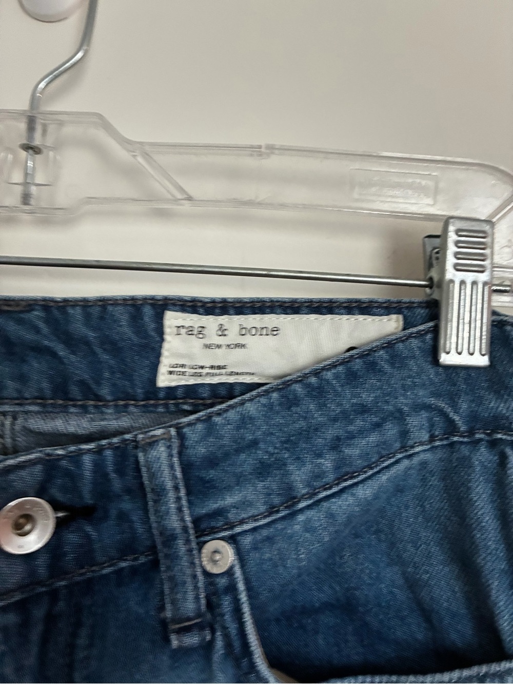 Rag & Bone Lightweight Wide Leg Denim Jeans Massie wash size 26 - Picture 2 of 8